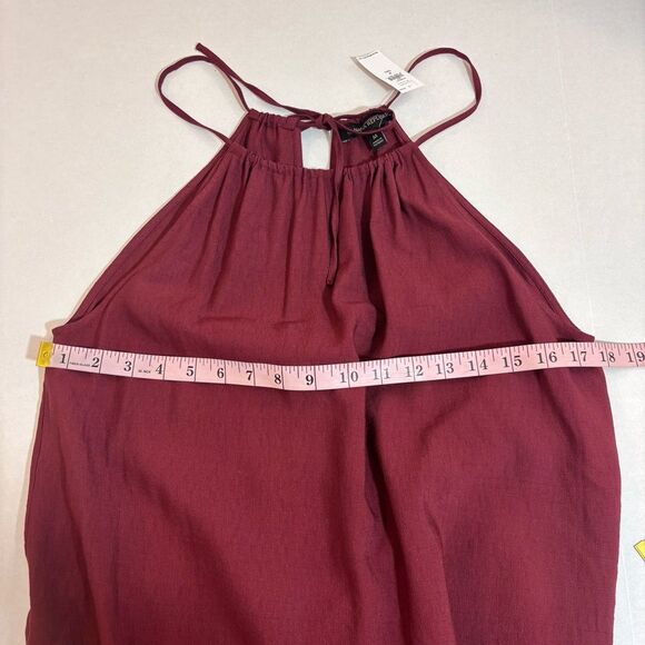 Banana Republic Halter Midi Dress NEW with tags Size Medium Tall Red Wine - Picture 14 of 14